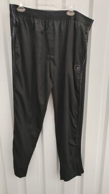AND1 Basketball Pants Wind Zipper Leg Sz 2X Black Pull On